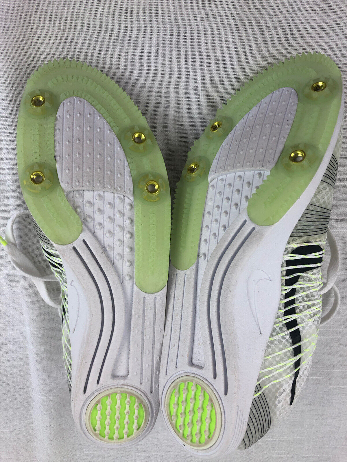 Nike Zoom Matumbo 2 Flywire Track Spike Style Running Shoes White &Amp;  Neon 5.5 | Ebay