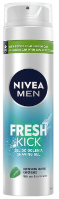 Nivea Men- Fresh Kick Shaving Gel, w/mint & cactus water (200 ml)