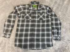 Dixxon Flannel Company Pearl Snap Shirt Youth Xl Long Sleeve Black Plaid