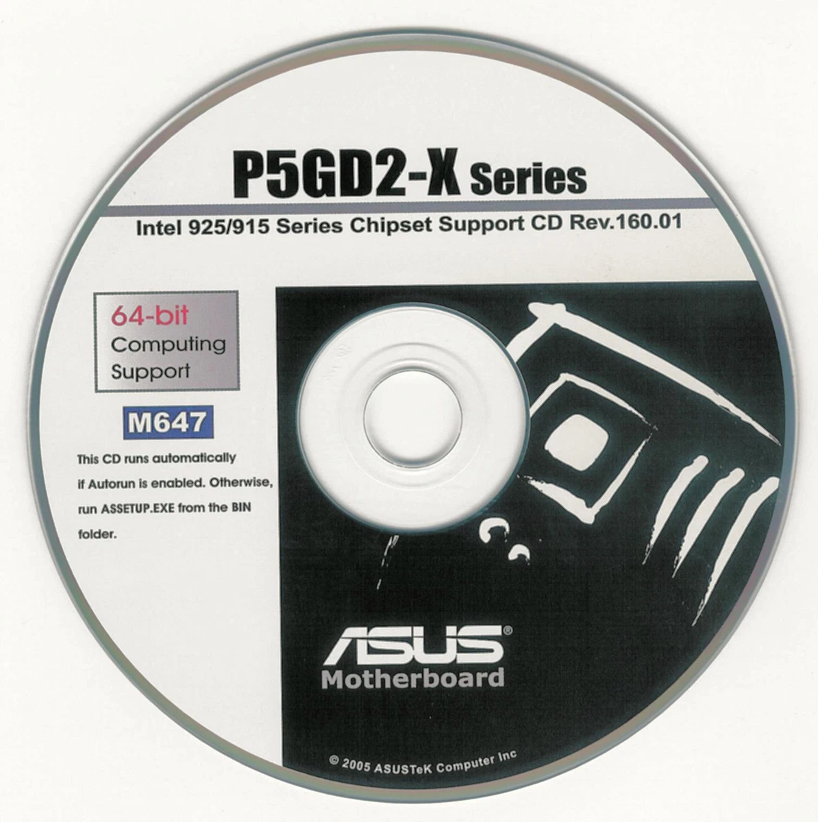 ASUS P5GD2-X Motherboard Drivers Installation Disk M647 | EBay