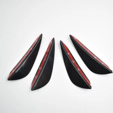 4Pcs Car Front Bumper Lip Splitter Fins Body Spoiler Canards Gloss Black Decor