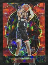 2022-23 Panini Select #52 Jalen Green Red Cracked Ice Prizms