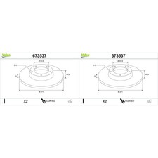 2x VALEO COATED 271mm BREMSSCHEIBEN HINTEN passend für FORD PUMA | 673537