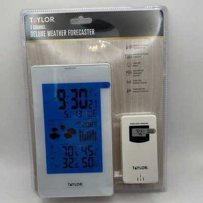 Taylor Precision Products 1735 Digital Weather Forecaster with Barometer & Alarm
