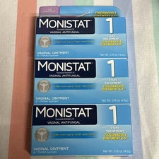 (3) MONISTAT 1 Day Yeast Infection Treatment 1 Prefilled Applicator Exp: 02/2026