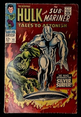 Tales to Astonish #93 Silver Age Marvel Comics 1967 Hulk Silver Surfer Sub Marnr