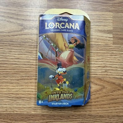 Disney Lorcana Into The Inklands Starter Deck Scrooge McDuck Moana Damaged Box