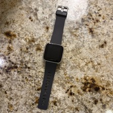 Fitbit Versa Lite FB415 Fitness Smartwatch Small Dark Gray Band. No Charger.