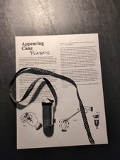 BLACK APPEARING CANE silver top - Plastic Magic Trick