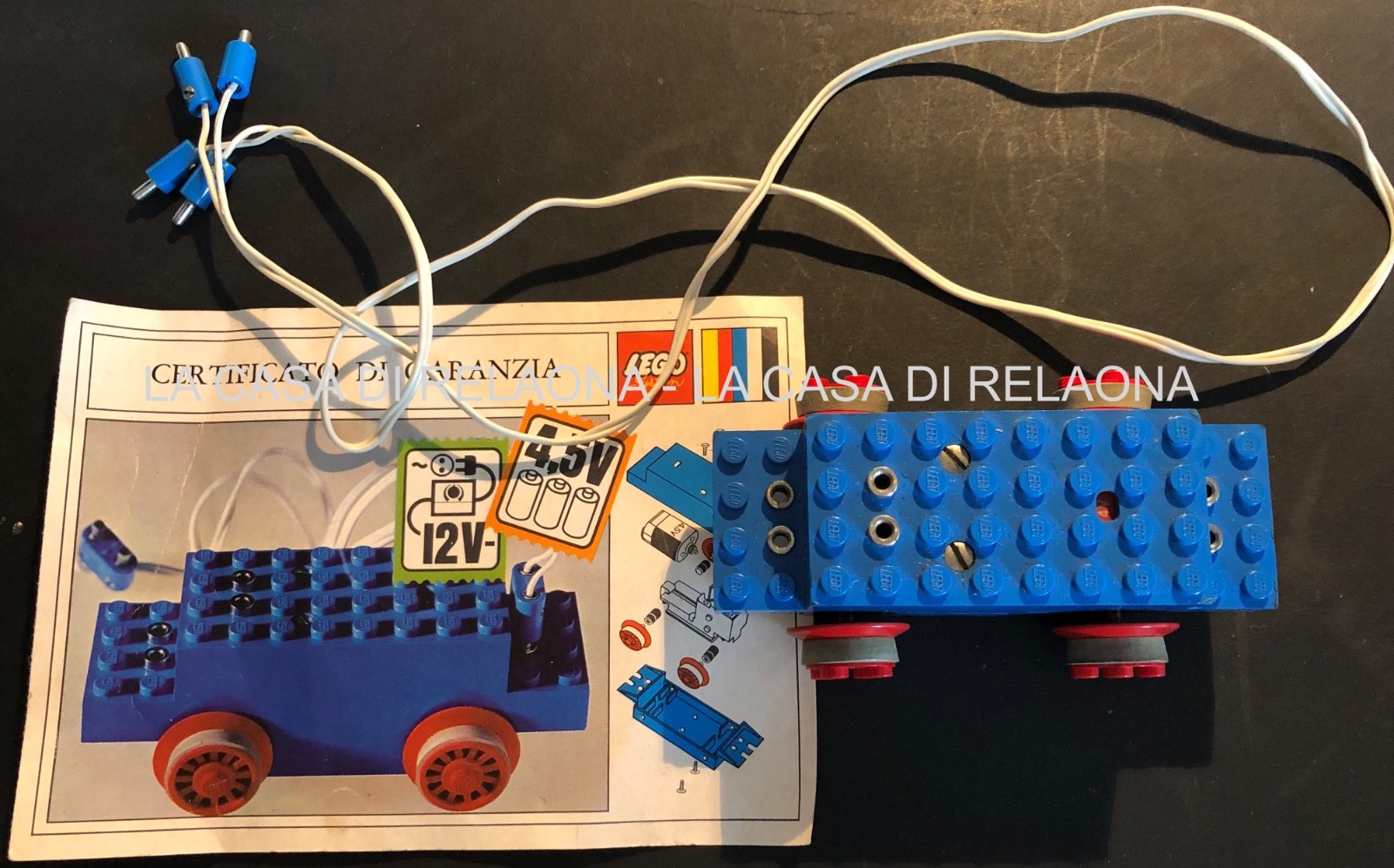 LEGO MOTORE TRENO FERROVIA 4,5/ 12 VOLT + CERTIFICATO e CAVETTI