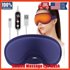 Electric Heated Eye Mask Timer Vibration Massage Steam Therapy Relief Eye Strain