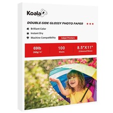 Koala Double Sided Thick Glossy Photo Paper 8.5x11 Inch 69LB 100 Sheets