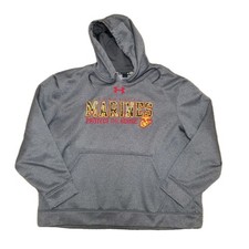 Under Armour Hoodie Marine Corps Mens XL Protect this House Gray Pullover