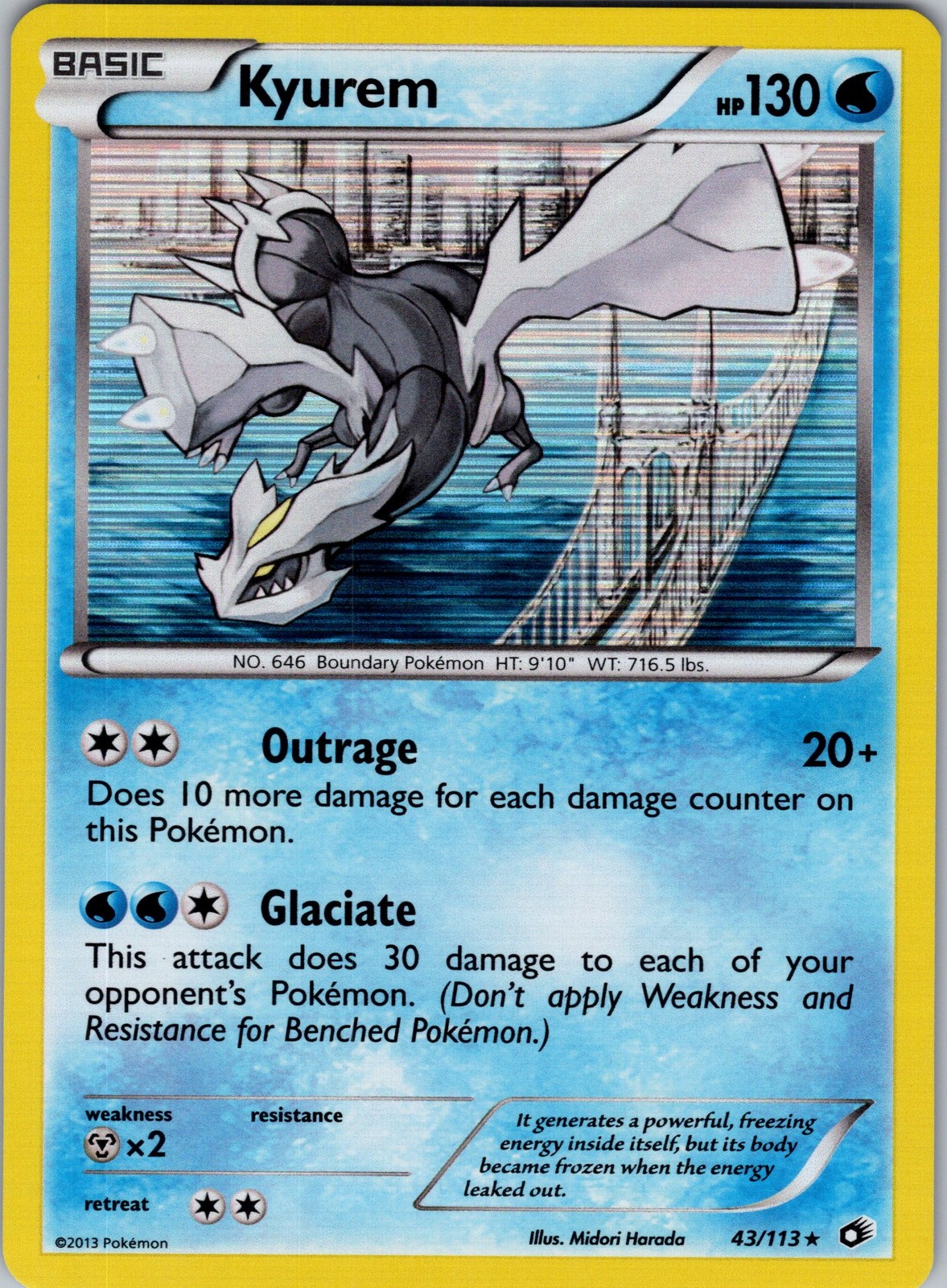 Kyurem 43/113 Legendary Treasures Holo Pokemon TCG NM