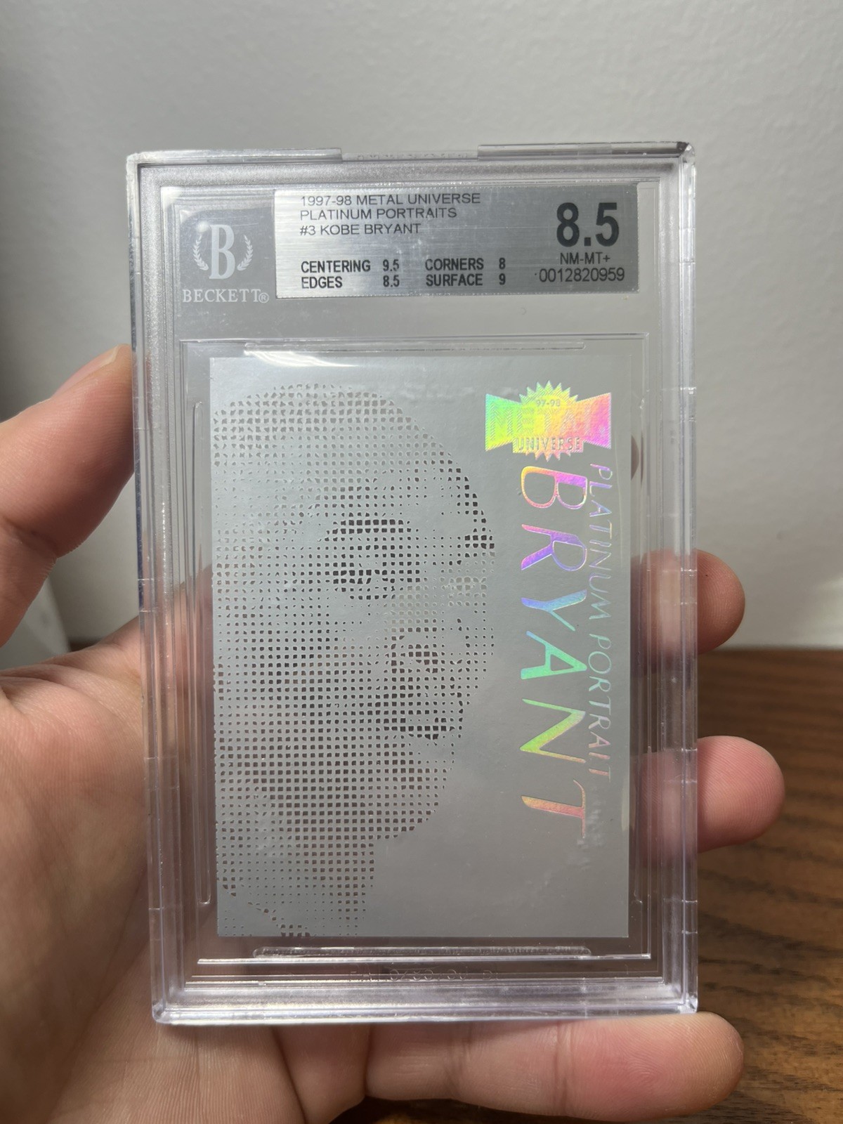 1997-98 Metal Universe Platinum Portraits #3 Kobe  Bryant BGS 8.5
