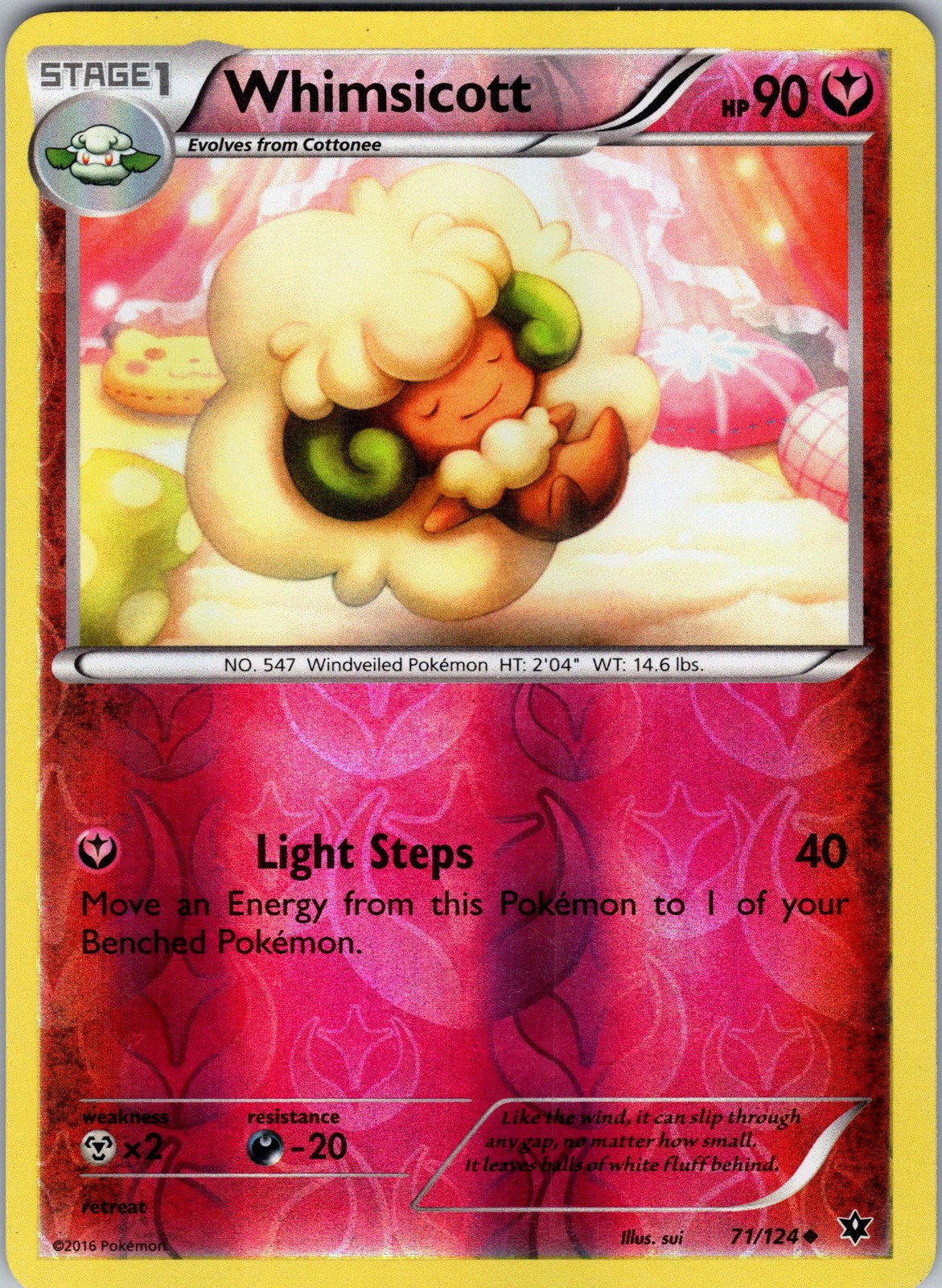 Whimsicott 71/124 XY - Fates Collide Pokemon TCG LP-NM