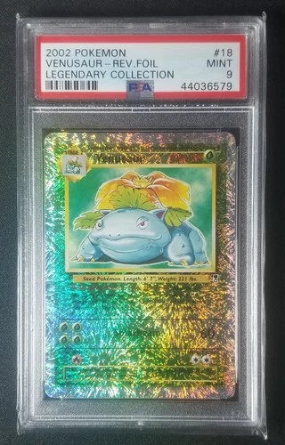 2002 Pokémon Legendary Collection 18/110 Venusaur Reverse Holo PSA 9 MINT