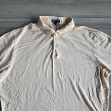 Peter Millar Crown Crafted Polo Shirt Mens XL Peach Pima Cotton Casual Golf
