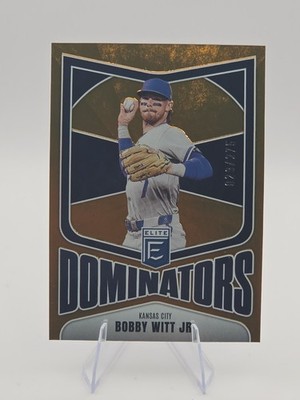 2026 Donruss Elite Baseball Dominators Orange #1 Bobby Witt Jr 29/275