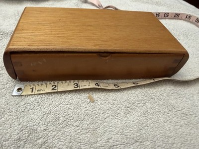 Vintage Wooden Jewelry Trinket Keepsake Box