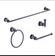 Glacier Bay Oswell 4-pc Bath Accessory, Matte Black finish