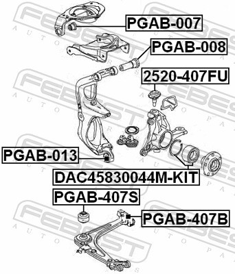 Fits FEBEST PGAB-013 FRONT LEVER SILENT BLOCK CITROEN C5 2008-  ⭐UK Stock⭐