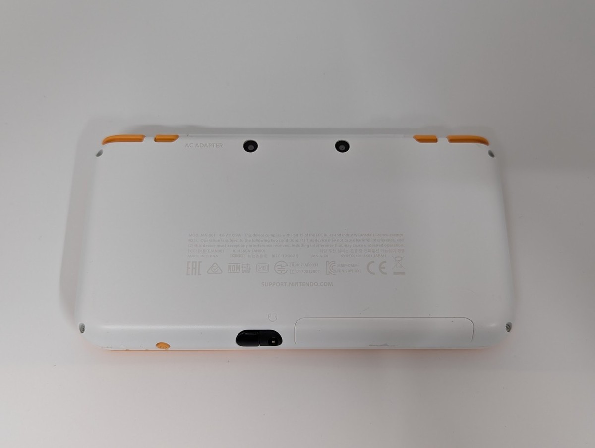 B5344 Nintendo new 2DS console LL XL White x Orange Japan w/pen