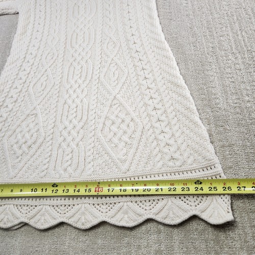 Aran Crafts Sweater Dress Women Large Merino Wool Fisherman Chunky Cable Knit - Picture 7 of 8
