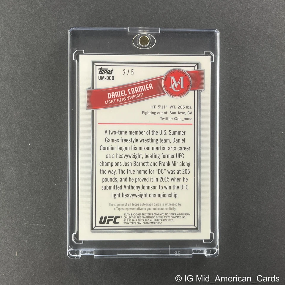 2017 Topps Museum Collection DANIEL CORMIER Refractor Auto 2/5 - Image 2 of 4