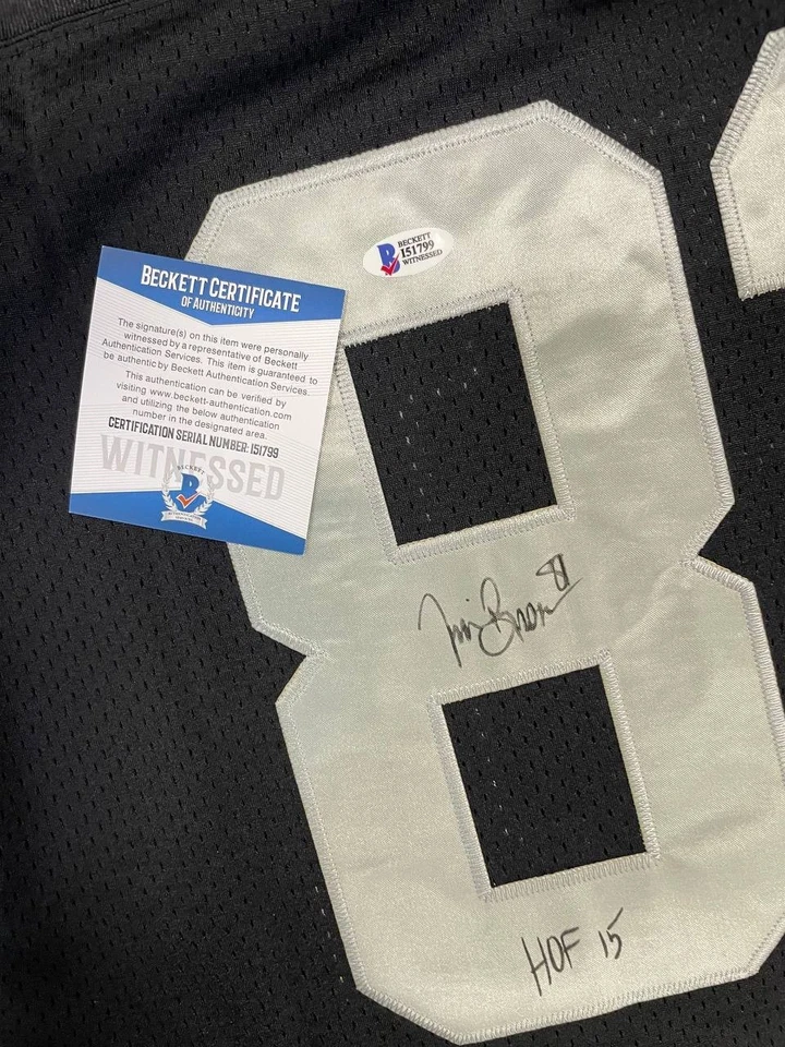 Camiseta de fútbol firmada a mano autografiada Tim Brown Beckett certificado de autenticidad Foto 3 de 4