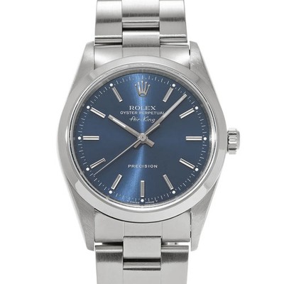 Rolex Air-King 14000 34mm Stainless Steel Blue Wristwatch #WW2058