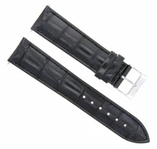 20MM LEATHER WATCH STRAP BAND FOR JAEGER LECOULTRE REVERSO GRAND TAILLE BLACK