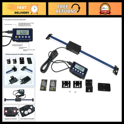 Digital Readout Linear Scale 0-300mm/12'' Magnetic LCD Display for Milling Machin