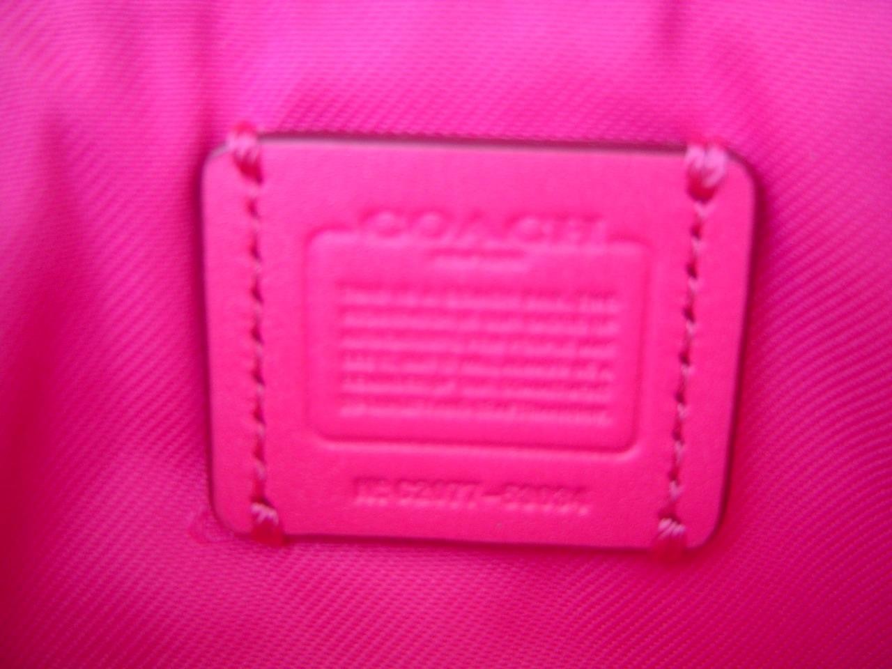 AUTHENTIC COACH RUBY PINK PEBBLE LEATHER BAG/POUC… - image 24