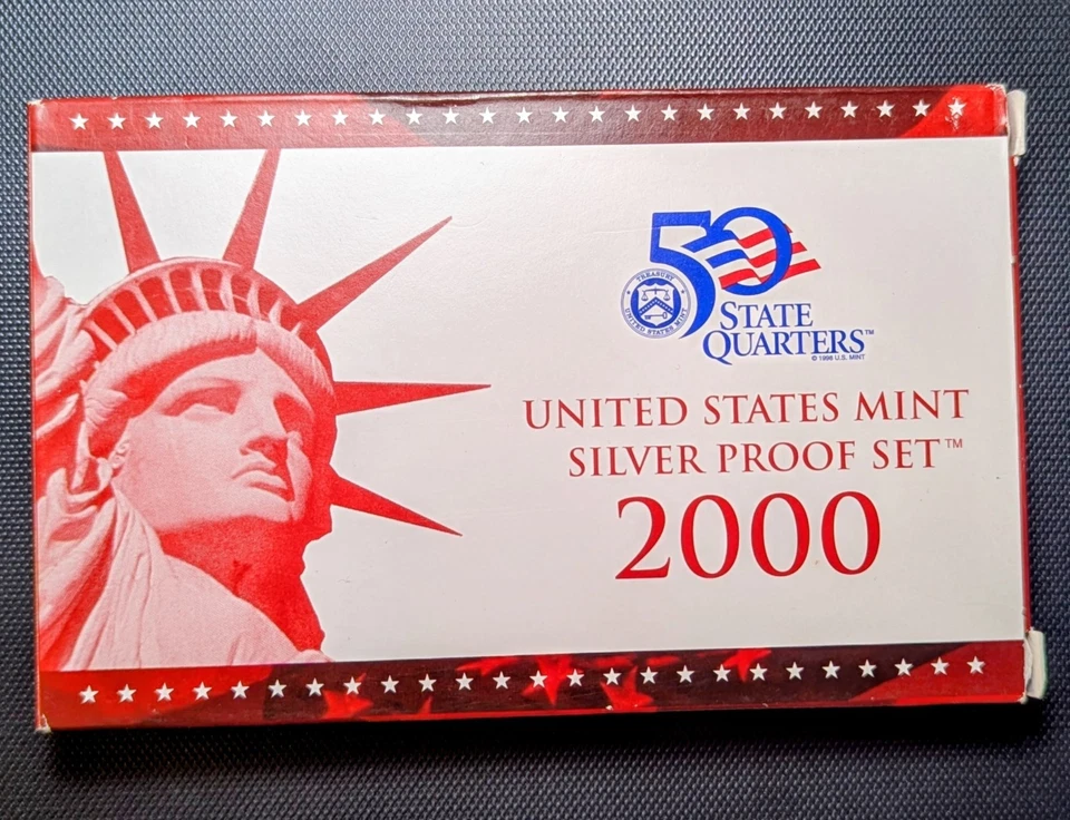 2000-S Proof Doubled Struck Doubled Die Obverse Silver Quarter( Proof Set) - Image 2 of 4