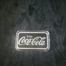 Coke Enjoy Coca-Cola "I'd Like To Buy The World A Coke" 1 oz 999 Silver Bar Coin