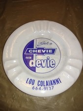 Chevy Dealership Ashtray Ceramic 1960s Devi Chevrolet