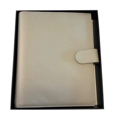 Cloth & Paper Leather Planner 6-Ring, Leather Agenda A5 Large Cover - Ash