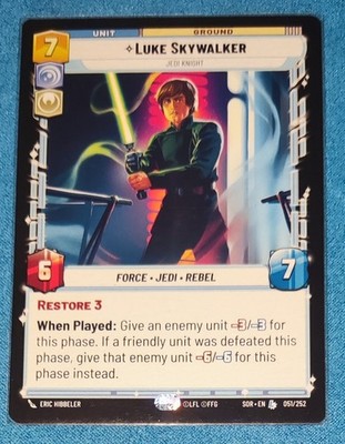 LUKE SKYWALKER, JEDI KNIGHT (ENG) Spark of Rebellion #051 - Star Wars Unlimited 