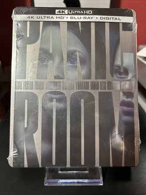 Panic Room SteelBook (4K Ultra HD, Blu-ray, Digital, 2002) *BOX SHIPPING*