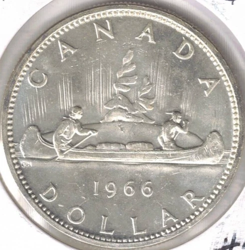 1966 Canadian Silver Uncirculated QEII & Voyager One Dollar Coin! #2