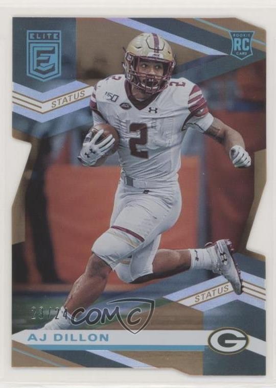 2020 Panini Donruss Elite Rookies Status Die-Cut 23/24 AJ Dillon #145 1u6