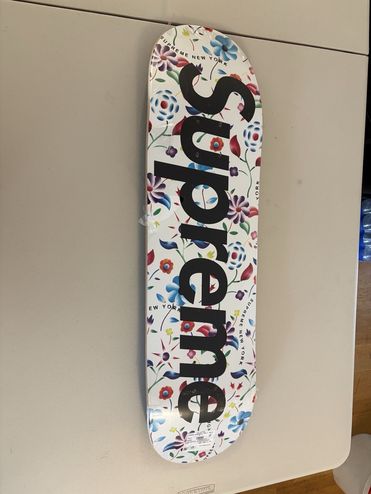 Supreme Airbrushed Floral Skateboard Deck in white