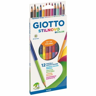 GIOTTO Farbstift Stilnovo Bicolor 24 Farben / 12 Farbstifte