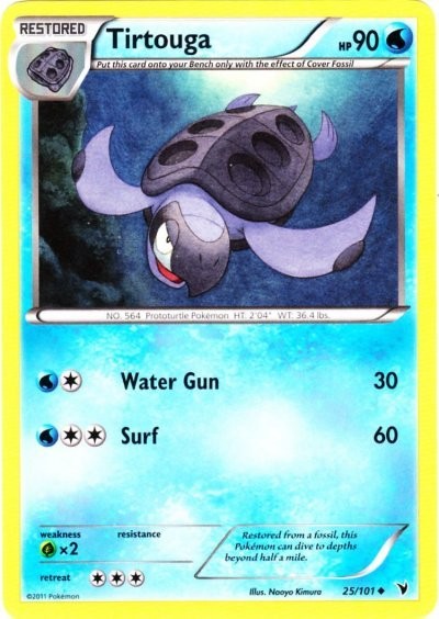 Tirtouga - 25/101 - Uncommon x1 BW - Noble Victories Lightly Played