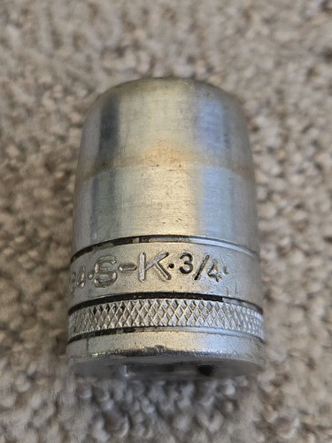 S-K 40124 3/4" 12pt Socket 1/2" Drive SK USA 5199
