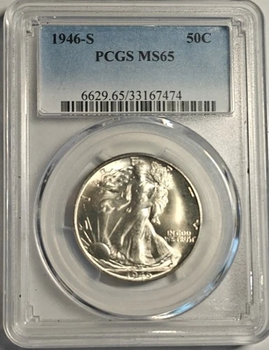 Photo of a 1946-D Walking Liberty Half Dollar from an eBay listing that sold on Jul 21, 2026