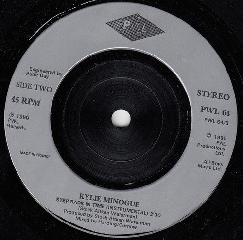 Kylie Minogue - Step Back In Time - gebrauchte Vinyl Schallplatte 7 - Z1142z - Bild 4 von 4