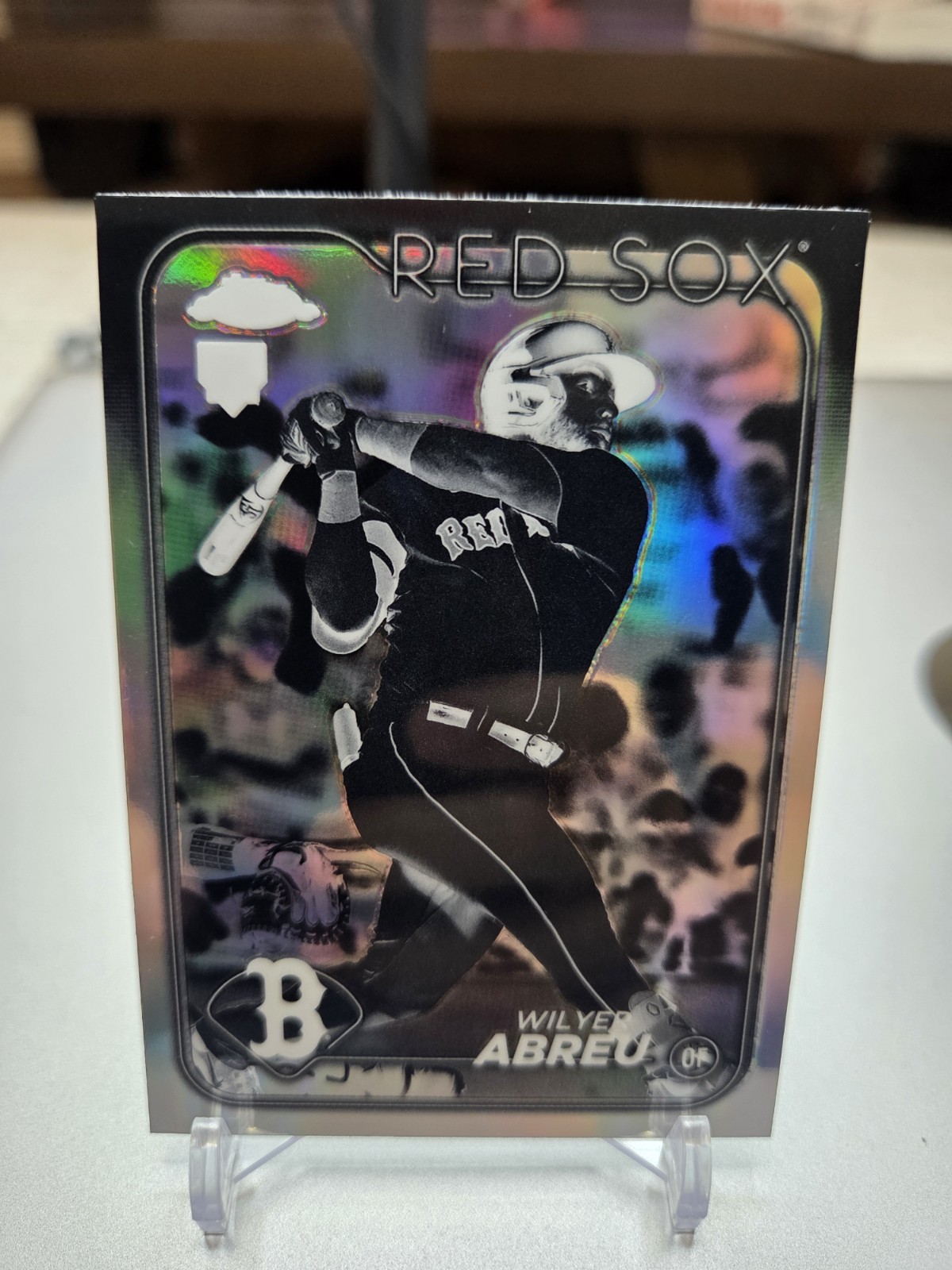 2024 Wilyer Abreu Topps Chrome #165 Negative Refractor Rookie RC Red Sox