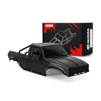 INJORA IR60-24 Pickup Hard Body Shell 193*60*57mm (7.60*2.36*2.24in), Black 